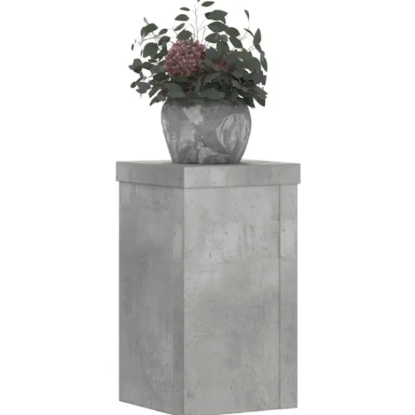 Clearance Växtställ 2 st betonggrå 10x10x18 cm konstruerat trä Krukor & Växtbehållare