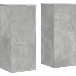 vidaXL Växtställ 2 st betonggrå 30x30x70 cm konstruerat trä