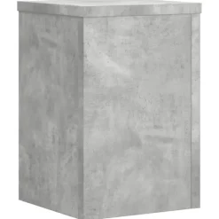 New Växtställ 2 st betonggrå 20x20x30 cm konstruerat trä Växtställ