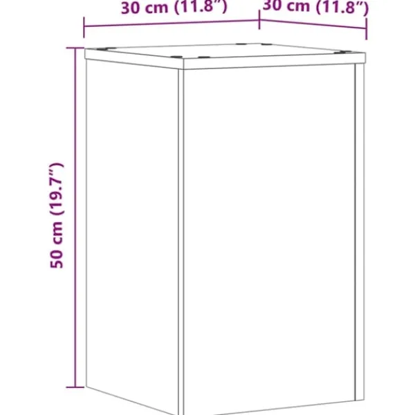 vidaXL Växtställ 2 st ek 30x30x50 cm konstruerat trä