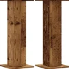 Clearance Växtställ 2 st åldrat trä 30x30x80 cm konstruerat trä Växtställ