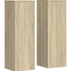 Outlet Växtställ 2 st sonoma-ek 33x33x100 cm konstruerat trä Växtställ