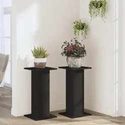 vidaXL Växtställ 2 st svart 30x30x60 cm konstruerat trä