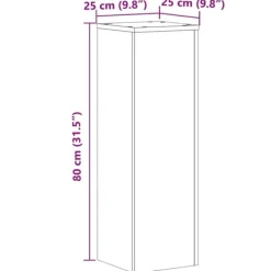 vidaXL Växtställ 2 st svart 25x25x80 cm konstruerat trä