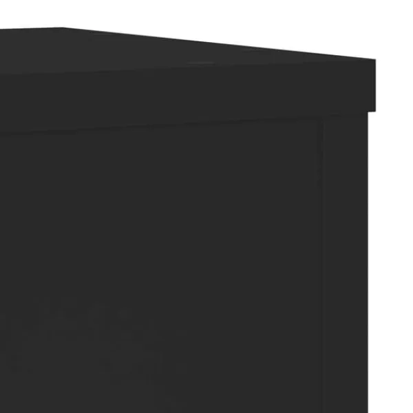vidaXL Växtställ 2 st svart 25x25x80 cm konstruerat trä