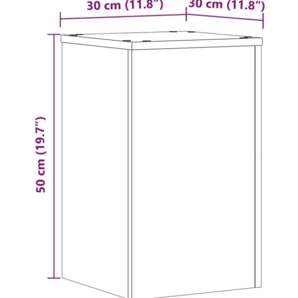 vidaXL Växtställ 2 st vit 30x30x50 cm konstruerat trä