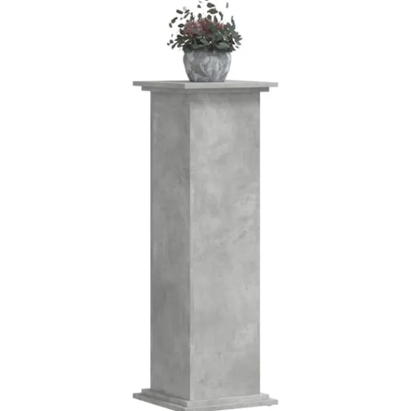 vidaXL Växtställ betonggrå 33x33x100 cm konstruerat trä
