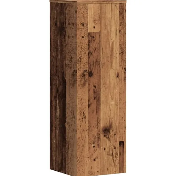 Discount Växtställ åldrat trä 33x33x100 cm konstruerat trä Växtställ
