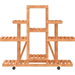 New Växtställ med hjul 110x25x101 cm massiv furu - Växtställ Växtställ