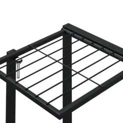 Växtställ på hjul 94,5x24,5x91,5 cm svart järn - Växtställ Växtställ