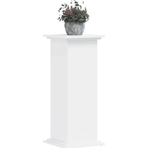 vidaXL Växtställ vit 33x33x80 cm konstruerat trä