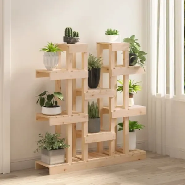 Clearance Växtställ 104,5x25x109,5 cm massiv furu - Växtställ Växtställ