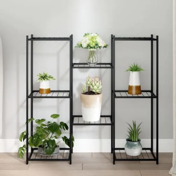 Växtställ 83x25x80 cm svart järn - Växtställ Växtställ