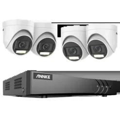 New Videoövervakningssystem, 8CH, 5MP upplösning, 30m kabel längd,2T, 8CH DVR 4Pcs Kit Säkerhetsmonitorer & Videokameror