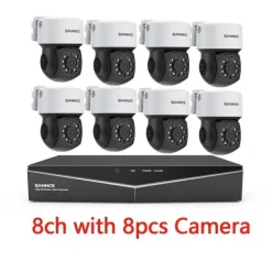 Videoövervakningssystem, 2MP HD-upplösning, hög klarhet kamerabullet., 1T, 8ch med 8 st kamera