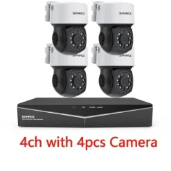 Best Videoövervakningssystem, 2MP HD-upplösning, hög klarhet kamerabullet., 1T, 4ch med 4 st kamera Säkerhetsmonitorer & Videokameror