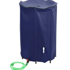 Vikbar vattentank 1000 L med kran - Slitstark PVC | Färg: Grön | Storlek: 1000 L