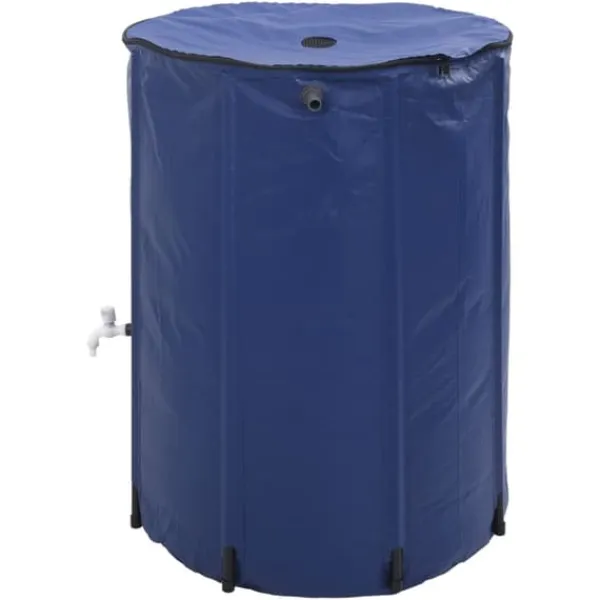 Vikbar vattentank med kran 750 L PVC - Slitstark och lättanvänd | Färg: Grön | Storlek: 750 L