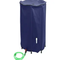 Sale Vikbar vattentank med kran 380 L - Slitstark PVC | Färg: Grön | Storlek: 380 L Regntunnor