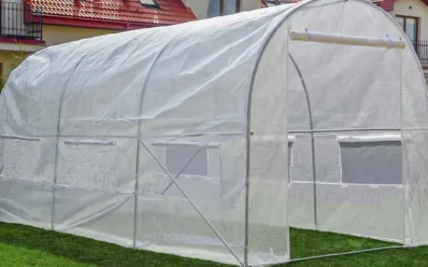 Viking Choice Hobbyväxthus 4,5x2x2m - Hållbar, UV-beständig PE-täckning, 9m² odlingsyta
