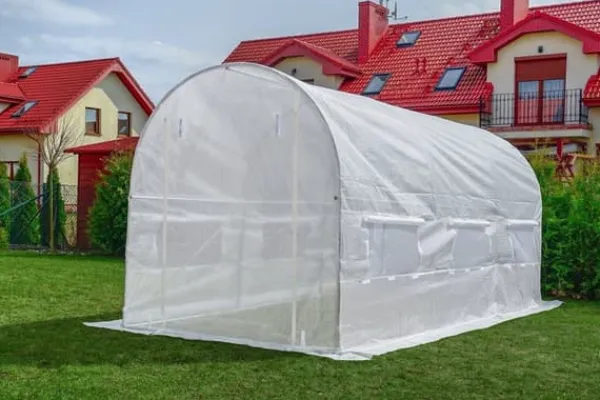 Viking Choice Hobbyväxthus 4,5x2x2m - Hållbar, UV-beständig PE-täckning, 9m² odlingsyta