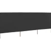 vidaXL Vindskydd 3 paneler tyg 400x120 cm antracit