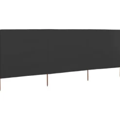 vidaXL Vindskydd 3 paneler tyg 400x120 cm antracit
