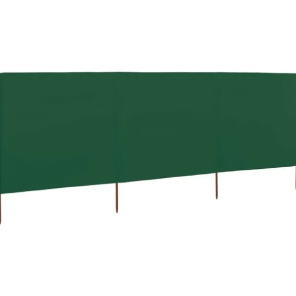 Vindskydd 3 paneler tyg 400x120 cm grön - Vindskärm - Vindskärmar - Home & Living