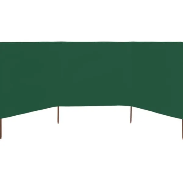 Vindskydd 3 paneler tyg 400x120 cm grön - Vindskärm - Vindskärmar - Home & Living