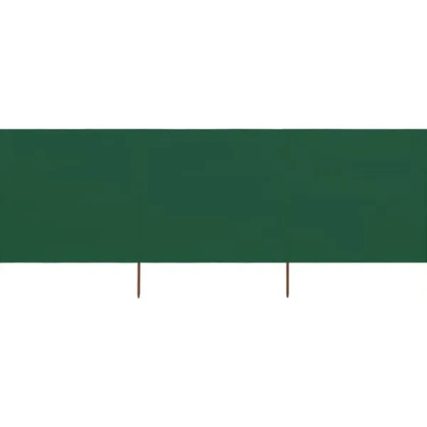 Vindskydd 3 paneler tyg 400x120 cm grön - Vindskärm - Vindskärmar - Home & Living