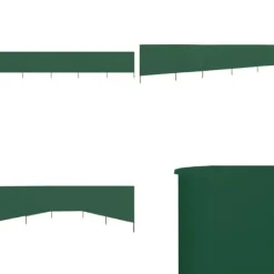 Vindskydd 5 paneler tyg 600x160 cm grön - Vindskärm - Vindskärmar - Home & Living
