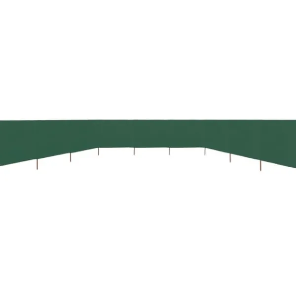 Discount Vindskydd 9 paneler tyg 1200x120 cm grön Vinddekoration