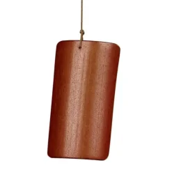 Vindspel, Bambutak med spets, 68x14x7 cm, Brun