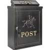 vidaXL Vintage väggpostlåda - - Bronze - Gjutet aluminium - 29x13x41 cm - Rostbeständig - Vattentät