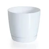 Vit blomkruka med fat COUBI DUOP280-S449