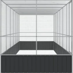 Discount Voljär med utbyggnad silver 625x207x212 cm stål Växthus