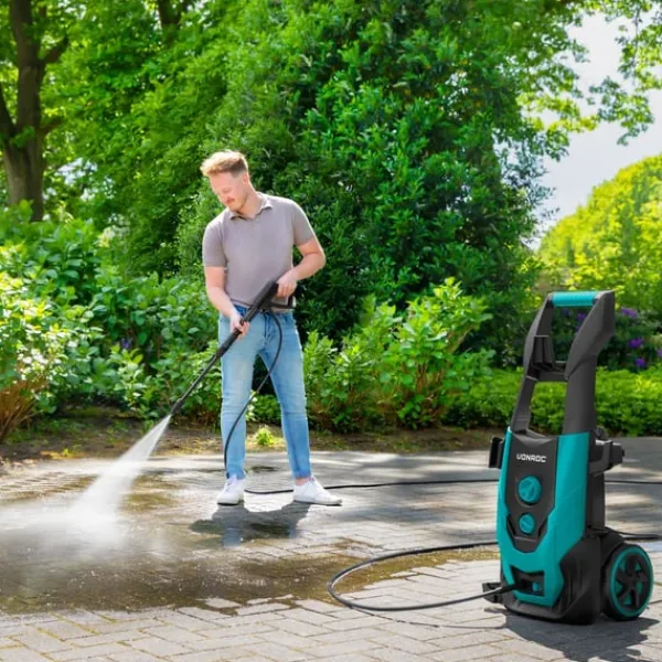 Online Högtryckstvätt 2200W – 170 Bar – 450L/h – Integrerad Tvättmedelsbehållare – 8m Slang – För Hem och Trädgård Trädgårdsmaskiner