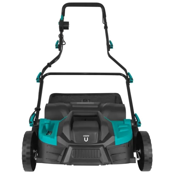 Vonroc Vertikalskärare & Luftare – 1500W – 36 cm skärbredd | Justerbart skärdjup | Inkl. 45L gräsbox & väggfäste