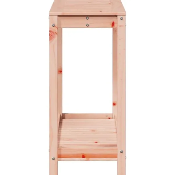 Växtbord med hylla i massivt douglasträ - Planteringsbord | Storlek: 108x35x75 cm | Färg: Natur