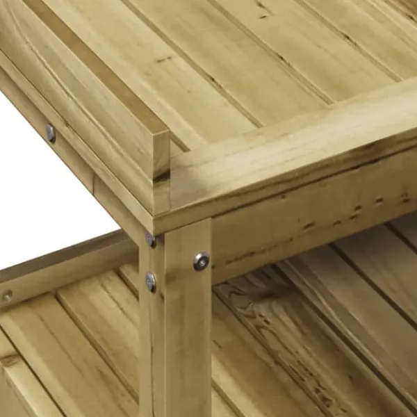 Outlet Växtbord med hyllor i impregnerad furu 108x45x86,5 cm | Färg: Natur | Storlek: 108x45x86,5 cm Planteringsbänkar