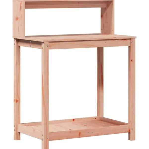 Clearance Växtbord med hyllor i massivt douglasträ - Planteringsbord | Storlek: 82,5x50x109,5 cm | Färg: Natur Planteringsbänkar
