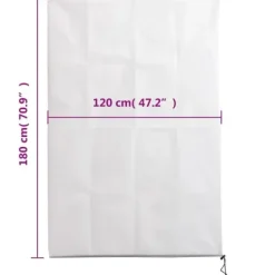 Växtfleece med blixtlås och dragsko - Vinterskydd för växter | Storlek: 1,2x1,8 m | Viktspecifikation: 70 g/m²
