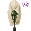 Best Växtfrostskydd med blixtlås 2 st 70 g/m² | Storlek: 2,36x2 m | Färg: Vit Markduk & Fiberduk