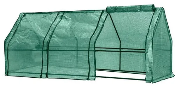 VÄXTHUS 240*90*90 CM, PE-FOLIE 135G, METALLKONSTRUKTION - T N15-912