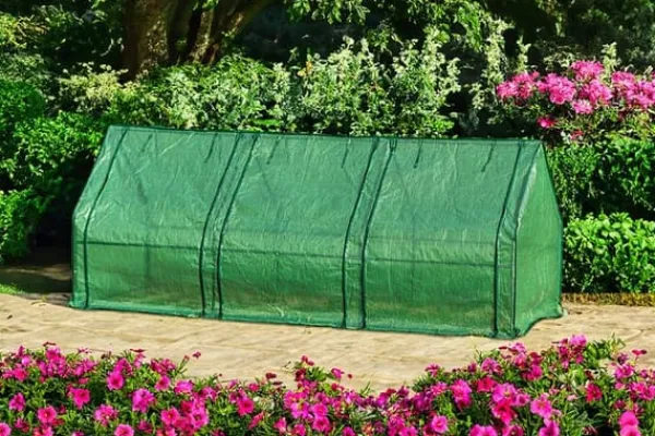 VÄXTHUS 240*90*90 CM, PE-FOLIE 135G, METALLKONSTRUKTION - T N15-912