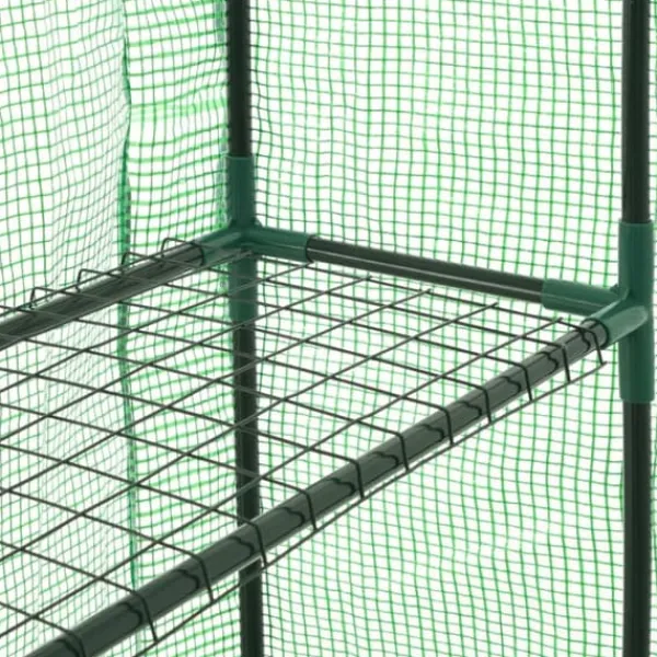 Växthus - Living Växthus med 12 hyllor stål 143x214x196 cm