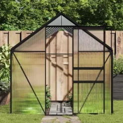 vidaXL Växthus antracit aluminium 8,17 m³