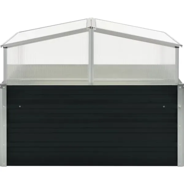 vidaXL Växthus antracit 100x100x77 cm galvaniserat stål