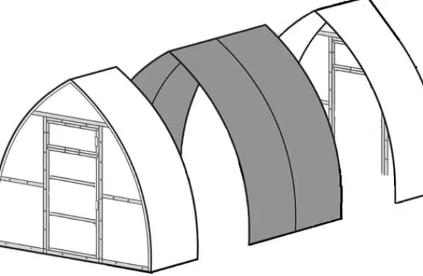 Växthus "Arrow" 3x8m med 4mm polykarbonat Växthus