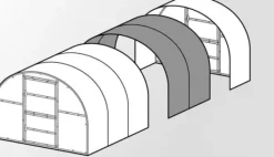 Best Växthus BALTIC 3x8m med 6 mm polykarbonatbeläggning Växthus